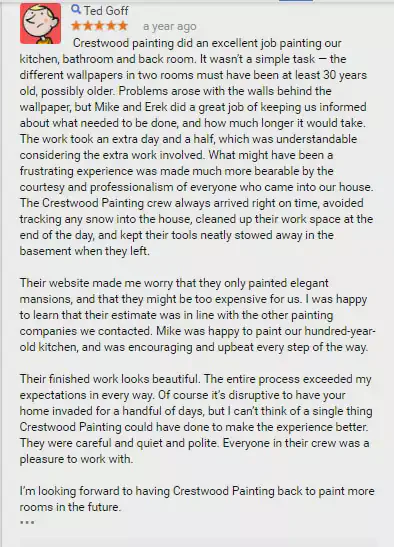 painter review testimonial kansas city crestwood